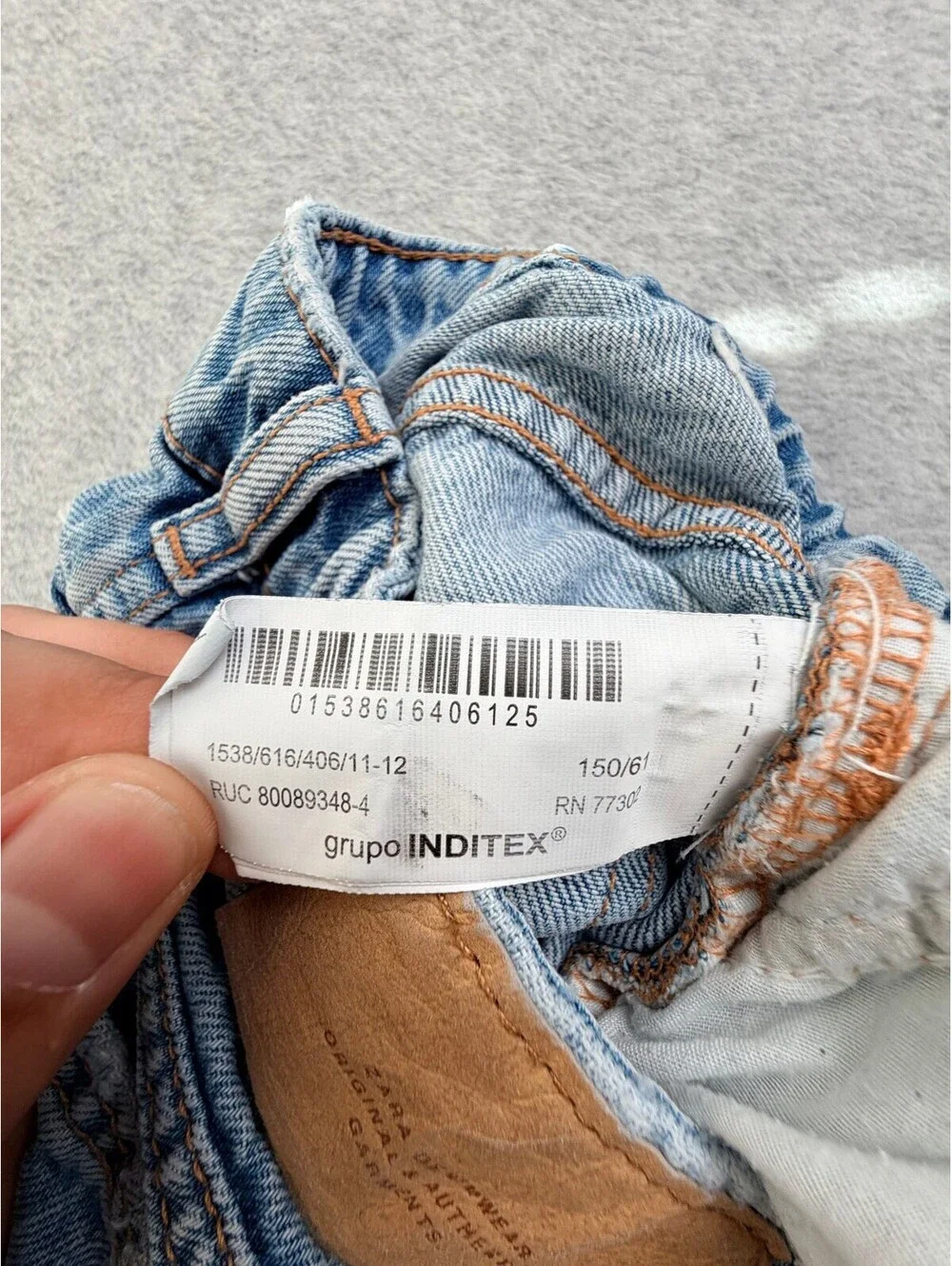 Zara Girls Wide Leg Jeans Size 11-12 Light Wash Blue Denim Youth